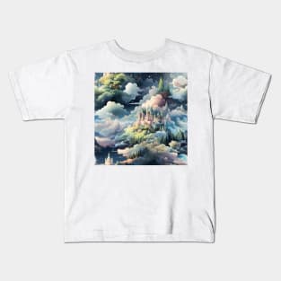 Castles Pattern 8 - In The Sky Kids T-Shirt